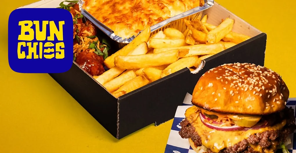Bunchies burger and loaded fries box