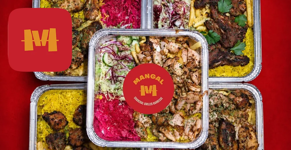 Mangal charcoal grilled mix platters with rice and salad